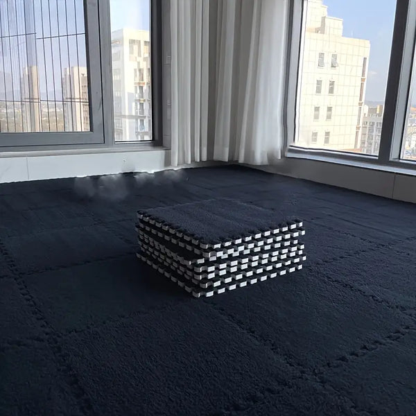 12-Pack Washable Interlocking Carpet Tiles