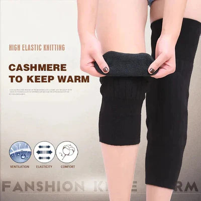 (Pair)Unisex Women Men’s Cashmere Wool Knee Brace Pads | Winter Warm Thermal Knee Warmers Velvet Knee Protector