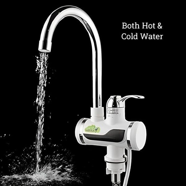 Tankless hot water faucet with LED display, adjustable temperature control, and energy-efficient heating. Instant, reliable, and easy to install.