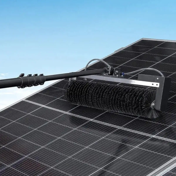 Solar panel cleaning brush